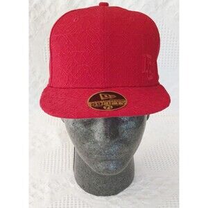 Washington Nationals Vintage New Era 5950 Red Wool Fitted Hat Cap 7 1/8 NOS